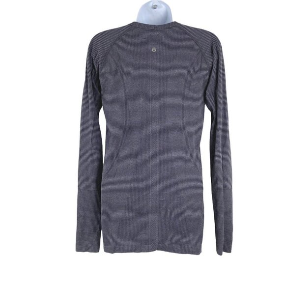 Lululemon Swiftly Tech Top Long Sleeve Blue Striped Women's Size 8 - Picture 4 of 5